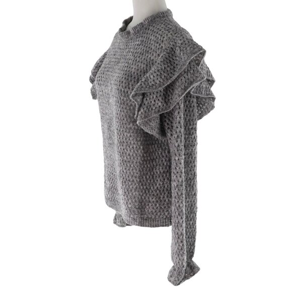 Broadway 38 Wool Sweater Women's XS Gray Twee Boho Bohemian Feminine Night Out - Picture 6 of 10